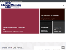 Tablet Screenshot of lifeministries.org.au